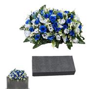 Selle per cimitero per lapidi, rose artificiali commemorative, fiori di lapide, per lapidi, funerali, corone da giardino, cortile, patio, vacanze