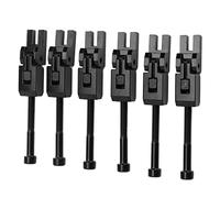 Selle per ponte per chitarra, 6 pezzi Selle per ponte tremolo in metallo Parti di ricambio per chitarra elettrica nera con viti e chiave esagonale per chitarra Floyd Rose