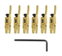 Selle per ponte tremolo per chitarra elettrica da 6 Selle per ponte tremolo per chitarra elettrica Selle per corde con chiusura in metallo, Golden