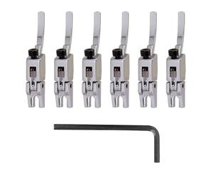 Selle per ponte tremolo per chitarra elettrica da 6 Selle per ponte tremolo per chitarra elettrica Selle per corde con chiusura in metallo, Silver