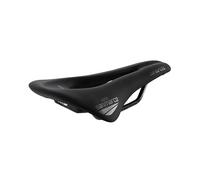 Selle San Marco SHORTFIT 130 Dynamic - Sella Bici da Corsa Corta ed Ergonomica con Foro Centrale, Telaio in Acciaio Manganese - Taglia S3, Nero