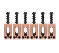 Selletta per chitarra elettrica, accessori in metallo, 6 pezzi, rosso rame - Materiale resistente, ottima fattura, migliora il timbro per vibrato singolo o ponte fisso