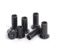 SellGood 10 Pezzi M3 M4 M5 M6 M8 zincato Nero Grande Testa Piatta Rivetto Esagonale esagono Incassato connettore Manicotto Tappo Dado di Testa Viti di Fissaggio(M6x18mm x10pcs)