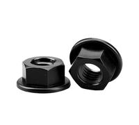 SellGood Dado a Mano 10/20/50 Pezzi M3 M4 M5 M6 M8 M10 M12 Dadi flangiati in Plastic Dado flangiato Esagonale (Color : Black, Size : M6 (50pcs))