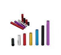 SellGood Dado a Mano 10 Pezzi M2 M2.5 distanziatore Rotondo in Alluminio colorato, Perno a Barra con Manicotto filettato, Dadi per Accessori per droni anodizzati(M2-Black,10mm)