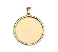 Sellify 5PCS 40 mm Color Oro Rotondo in Acciaio Inox Collana Ciondolo cabochon Vassoio di Base impostazione per Gioielli Fai da Te: 40 mm, Oro: Only Seeds
