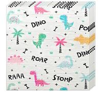 Selling Depot Carta da parati adesiva 3D bianca con motivo dinosauri - Set 30 fogli (70x75cm, 15.75mq) autoadesiva, impermeabile, fonoassorbente - camera, cucina, bagno, pareti fai da te