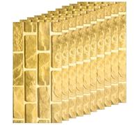 Selling Depot Carta da parati adesiva 3D dorata effetto marmo Premium - Set 30 fogli (60x30cm, 5.4mq) autoadesiva, impermeabile, fonoassorbente - camera, cucina, bagno, pareti fai da te