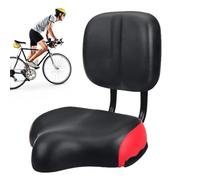 Sellino per bicicletta con schienale | Sella a tre ruote oversize con schienale morbido e morbida sella a tre ruote, ampio cuscino imbottito per bicicletta per strade città