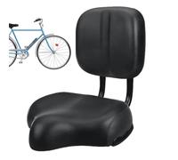 Sellino per bicicletta con schienale | Sella a tre ruote oversize con schienale morbido e morbida sella a tre ruote, ampio cuscino imbottito per bicicletta per strade città