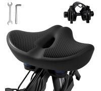 Sellino per bicicletta oversize per uomo e donna, cuscino per bicicletta senza naso extra largo, impermeabile, confortevole, in memory foam, adatto per bici Peloton, cyclette, bici da città