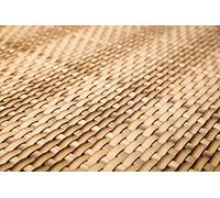 Sellon24 Balkonsichtschutz mit Ösen Windschutz Balkonbespannung Balkonverkleidung PE-Rattan (Höhe 100cm, RD08-stroh)