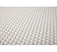 Sellon24 Balkonsichtschutz mit Ösen Windschutz Balkonbespannung Balkonverkleidung PE-Rattan (Höhe 90cm, RD07-weiß)