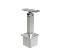 Sellon24® Supporto per corrimano in acciaio inox, 40 x 40 x 2,0 mm, per tubi quadrati, ringhiera con/senza giunto (supporto per corrimano 4718.000)