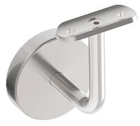 Sellon24® Supporto per corrimano in acciaio inox, per tubi in legno, 42,4 x 2,0 mm, per scale, tubo rotondo, supporto da parete, rosetta di copertura rettificata