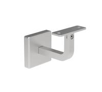 Sellon24® Supporto per corrimano in acciaio inox, profilo quadrato, 40 x 40 cm, supporto per corrimano, ringhiera da parete, ringhiera per scale, tubo V2A, regolabile da parete con giunto