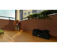 Sellon24 Telo Schermante per Balcone Rattanoptik PE 4mm Larg.90-110 Honig/Rame