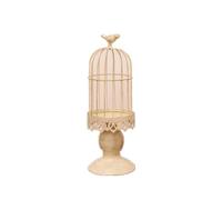 SELLONWANELO Portacandele in ferro battuto a forma di gabbia per uccelli, decorazione per la casa e la scrivania, misura piccola