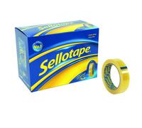 Sellotape 1443268 Original Golden Tape Roll Non-static Easy-Tear, Large 24 mm x