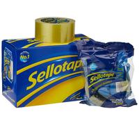 Sellotape Original Golden Tape Roll Non-static Easy-tear Large 48mmx66m Ref 1443