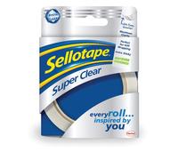 Sellotape Super Clear Tape 24mm x 50m (6 Pack) 1569087 Pack of 6 24 mm x 50 m