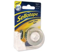 Sellotape SuperClr 18mmx15M Pk6 &Disp NUOVO