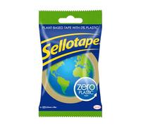 Sellotape Zero Plastic Tape, Nastro trasparente multiuso per oggetti domestici, nastro trasparente da imballaggio per attaccare buste o biglietti, nastro da imballaggio facile da usare, 24 mm x 30 m