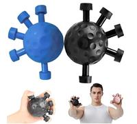 Seloniax Strength Ball, 2025 New Upgrade Forearm Strengthener, Adjustable Silicone Finger Grip Strength Trainer, Grip Strengthes Trainer, Guitar Finger Strengthening Exercisers (Black & Blue)