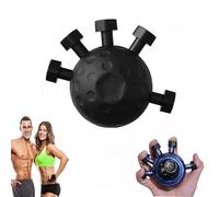 Seloniax Strength Ball, 2025 New Upgrade Forearm Strengthener, Adjustable Silicone Finger Grip Strength Trainer, Grip Strengthes Trainer, Guitar Finger Strengthening Exercisers (Black)
