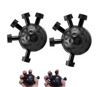 Seloniax Strength Ball, Arm Builder Forearm Seloniax Strength Power Ball, Adjustable Silicone Grip Trainer Finger Exerciser & Hand Strengthener (2 Black)
