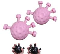 Seloniax Strength Ball, Arm Builder Forearm Seloniax Strength Power Ball, Adjustable Silicone Grip Trainer Finger Exerciser & Hand Strengthener (2 Pink)
