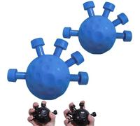 Seloniax Strength Ball, Arm Builder Forearm Seloniax Strength Power Ball, Adjustable Silicone Grip Trainer Finger Exerciser & Hand Strengthener (2 Blue)