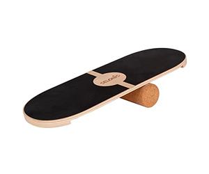 Selonis Balance Board In Legno Per Adulti E Bambini Equilibrio E Coordinazione Realizzato Concentrazione Trainer Rullo Di Sughero Sport Yoga Fisioterapia - Dispinibile Con Tappetino O Senza