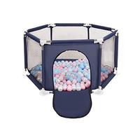 Selonis Recinto Esagonale Per Bambini Con 200 Palline Colorate Di Plastica 6 Cm, Blu:Babyblue/Rosa Chiaro/Perla