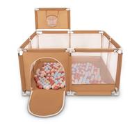 Selonis Recinto Per Bambini Con 100 Palline Colorate 6 Cm, Beige: Beige Pastello/Blu Pastello/Salmone
