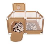 Selonis Recinto Per Bambini Con 100 Palline Colorate 6 Cm, Beige: Beige Pastello/Grigio/Bianco/Nero