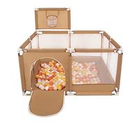 Selonis Recinto Per Bambini Con 100 Palline Colorate 6 Cm, Beige: Giallo/Arancione/Beige Pastello/Bianco