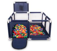 Selonis Recinto Per Bambini Con 100 Palline Colorate, Blu:Verde/Giallo/Blu/Rosso/Arancione