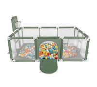 Selonis Recinto Per Bambini Con 900 Palline 6 Cm, Playground Box, Verde: Bianco/Griallo/Arancione/Azzurro/Turchese