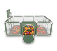 Selonis Recinto Per Bambini Con 900 Palline 6 Cm, Playground Box, Verde: Giallo/Verde/Blu/Rosso/Arancione