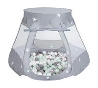 Selonis Tenda Per Bambini da Gioco a Forma di Castello Pieghevole Casetta dei Giochi Con Palline Colorate Facile Da Montare Perfetta Per Giocare In Interni Ed Esterni