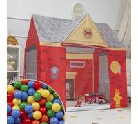 Selonis Tenda Stazione Dei Pompieri Per Bambini Casetta Da Gioco Con Design Realistico Facile Da Montare Ideale Per Interni Ed Esterni Perfetta Per Stimolare L'Immaginazione