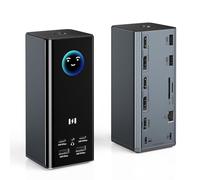 Selore - Docking station per computer portatile, 3 monitor, triplo display 4K, 3 HDMI 2 DP
