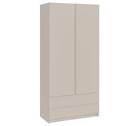 Selsey Armadio Salvaspazio Cachemire a 2 Ante - 6 Ripiani 100 cm, 2 Cassetti, Appendiabiti Armadio Moderno Design Minimalista per Camera da Letto, Cameretta, Guardaroba Made in Polonia