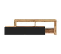 Selsey Asten - Mobile RTV asimmetrico, wotan in rovere con frontale nero, 172 cm