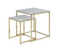 Selsey BAKAR - Set di due tavolini da caffè - 45x45 cm e 35x35 cm - glamour