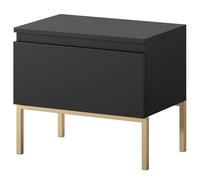 Selsey BEMMI - Comodino - nero con gambe dorate