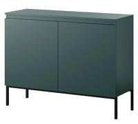 Selsey BEMMI - Credenza 2 ante - Larghezza 100 cm - Verde scuro - Gambe in metallo