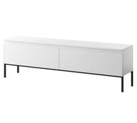 Selsey Bemmi Mobile TV Basso, Bianco con Gambe Nere, 150 Cm