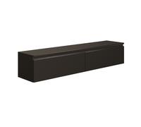 Selsey Bemmi - Tavola sospesa 28,4 x 150 x 31,8 cm, minimalista per TV Lowboard, colore nero, truciolato di alta qualità con bordi in ABS, due scomparti, rivestita in melammina, ideale per il